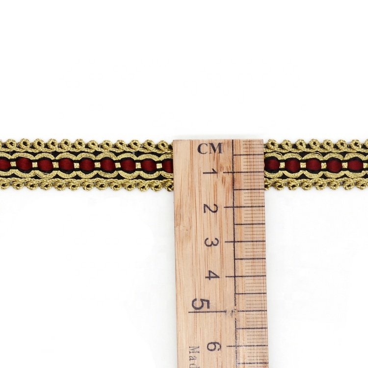 Wholesale Custom Gold Metallic Gimp Braid Trims Crocheted Lace Decorations for Garments 1000 Yards MOQ