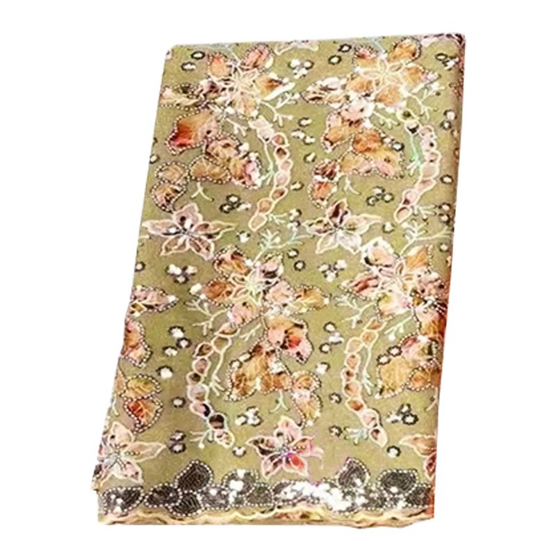 African sequin embroidered lace African color mesh African European and American stage clothing fabrics