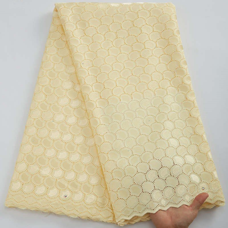 Modern Elegant Lace Fabric for Evening Dress Wedding Dress High Quality 100%cotton Embroidery Fabrics 100% Polyester Sustainable