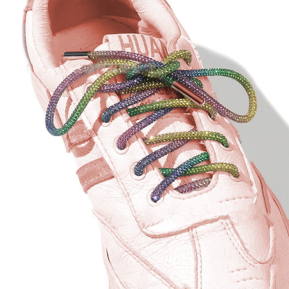 Bling Rhinestone Diamond Drawstring Cords Replacement Glitter Shoe Laces with Tube Accessory Lace for Hoodie String Rope