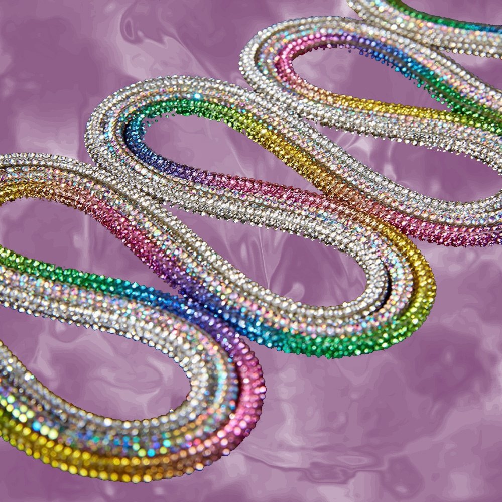 Bling Rhinestone Diamond Drawstring Cords Replacement Glitter Shoe Laces with Tube Accessory Lace for Hoodie String Rope