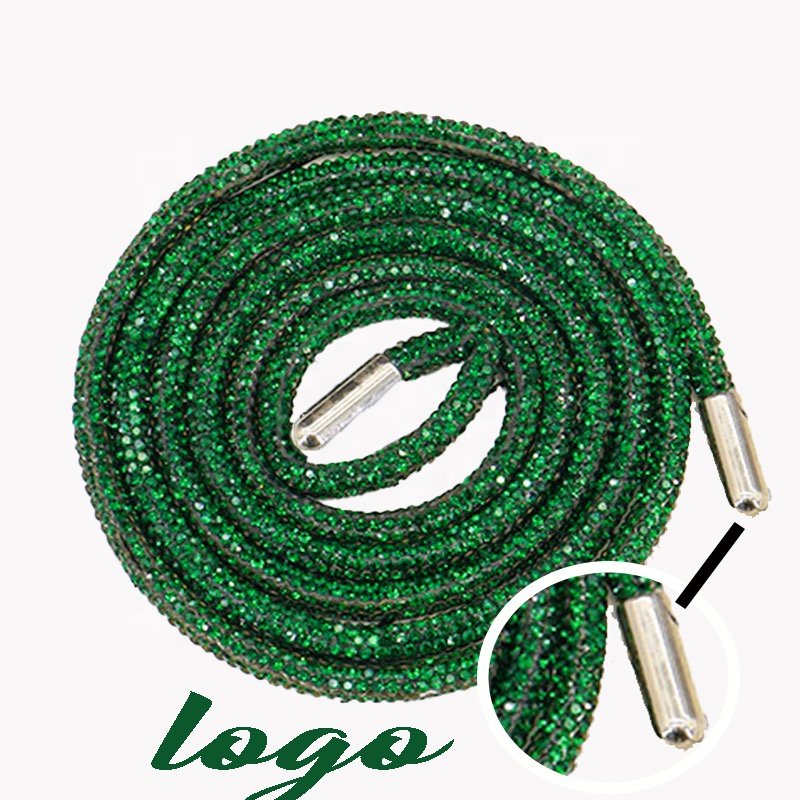 Bling Rhinestone Diamond Drawstring Cords Replacement Glitter Shoe Laces with Tube Accessory Lace for Hoodie String Rope
