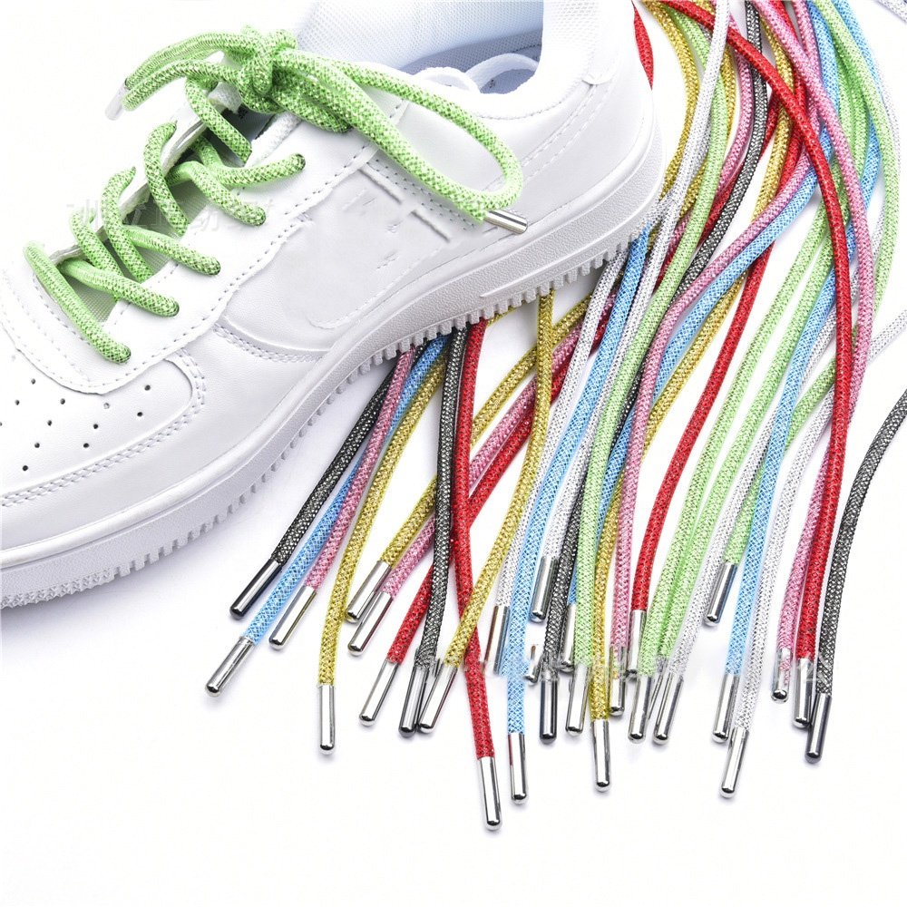 Bling Rhinestone Diamond Drawstring Cords Replacement Glitter Shoe Laces with Tube Accessory Lace for Hoodie String Rope