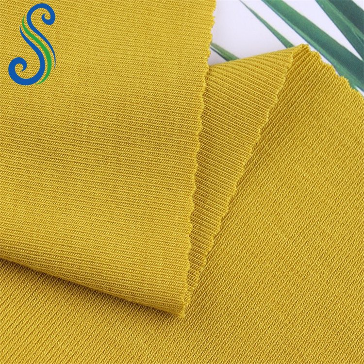 Anti Bacterial Anti Odor 95%Bamboo 5%Spandex 1x1 Rib Knit Stretch Fabric for Women Clothes