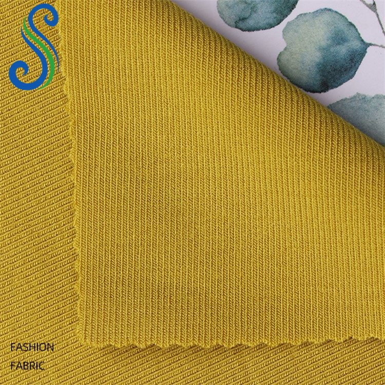Anti Bacterial Anti Odor 95%Bamboo 5%Spandex 1x1 Rib Knit Stretch Fabric for Women Clothes