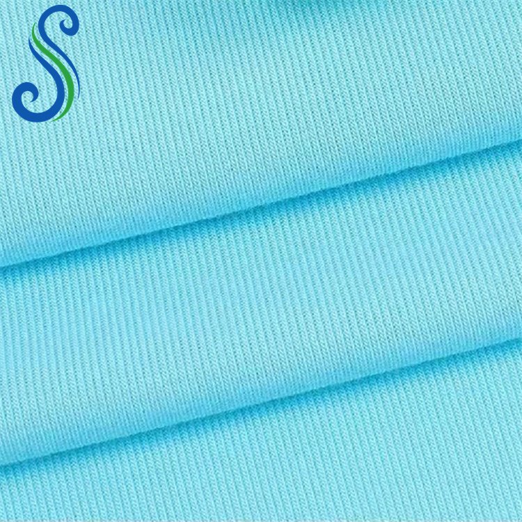 Anti Bacterial Anti Odor 95%Bamboo 5%Spandex 1x1 Rib Knit Stretch Fabric for Women Clothes