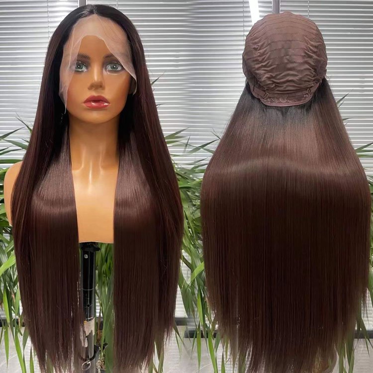 Top Quality Vietnamese Virgin Human Hair Wigs Bright Color Lace Front With Baby Hair Transparent Glueless 13x4 Lace Front
