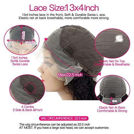 10A Remy Human Hair Water Wave Wigs For Black Women wholesale short lace front bob wig