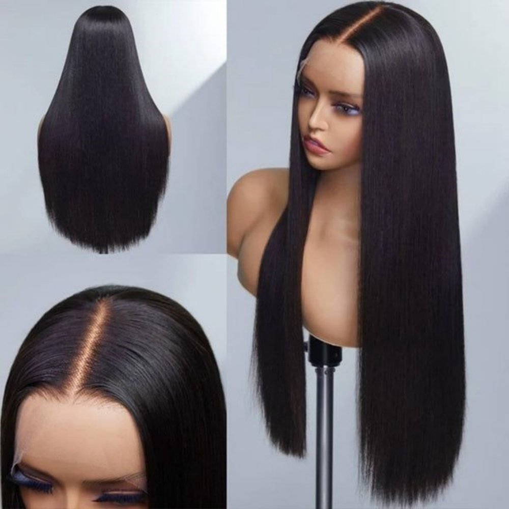 Funmi Super Double Drawn Natural Color Bouncy Wave Lace Human Hair Wig Popular Wholesale SDD bone straight lace frontal wigs