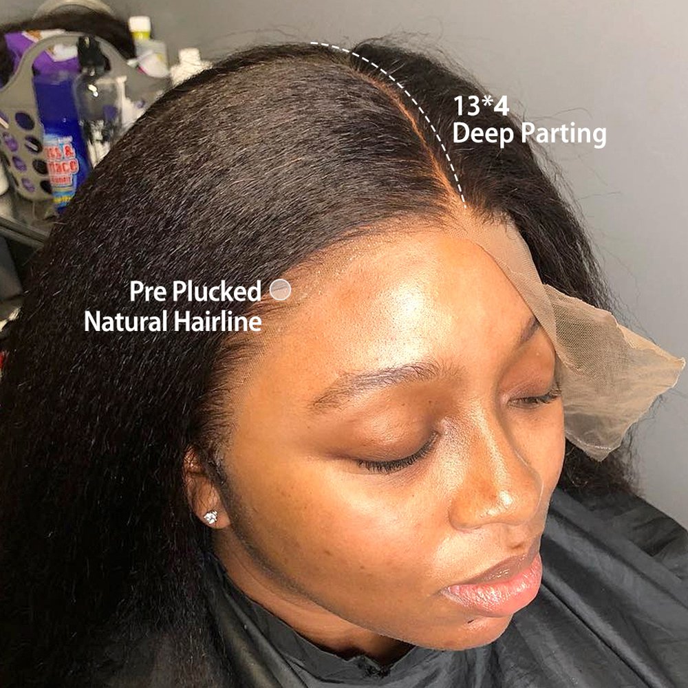 Cheap Yaki Kinky Straight Peruvian Hair Extensions Wigs Human Hair HD Lace Front Wigs Full Lace Human Hair Wigs For Black Women