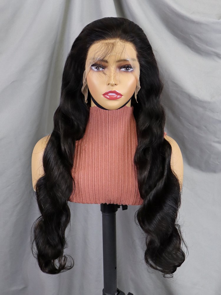 Wholesale Raw Indian Full 13x4 Lace Frontal Hair Wig Natural Color Cheap Human Hair Wigs For Black Women 30 Inch Lace Front Wig