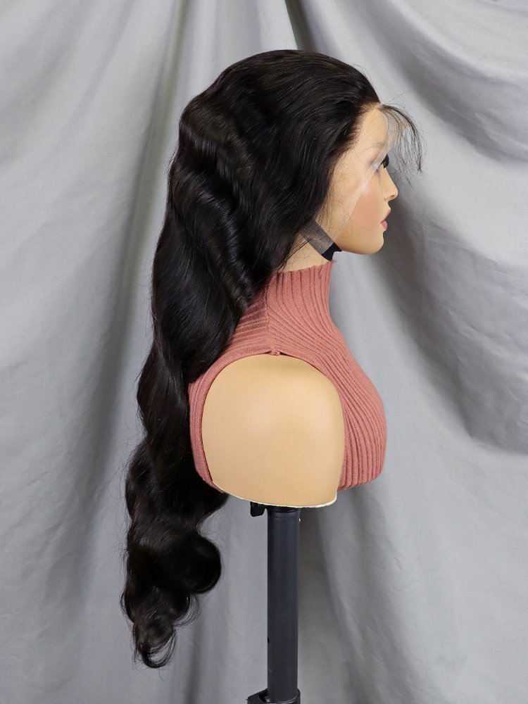Wholesale Raw Indian Full 13x4 Lace Frontal Hair Wig Natural Color Cheap Human Hair Wigs For Black Women 30 Inch Lace Front Wig