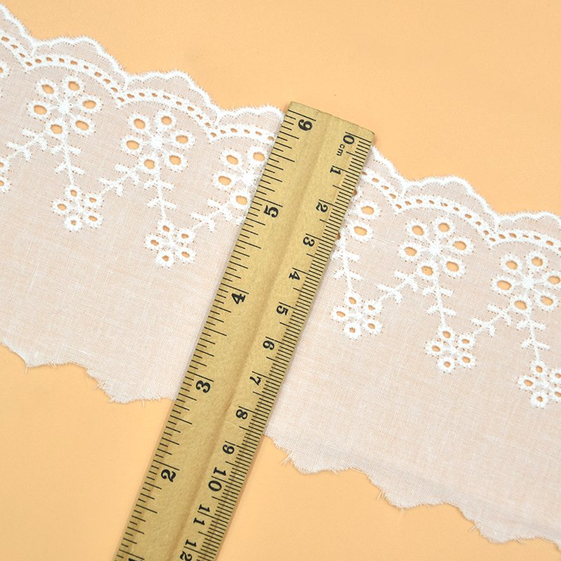 cheap lace Wholesale Decorative Embroidery Wedding Trim Ribbon Lace for Black White Embroidered Cotton