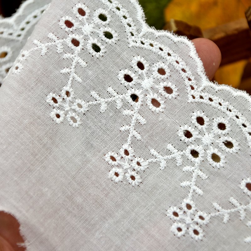 cheap lace Wholesale Decorative Embroidery Wedding Trim Ribbon Lace for Black White Embroidered Cotton