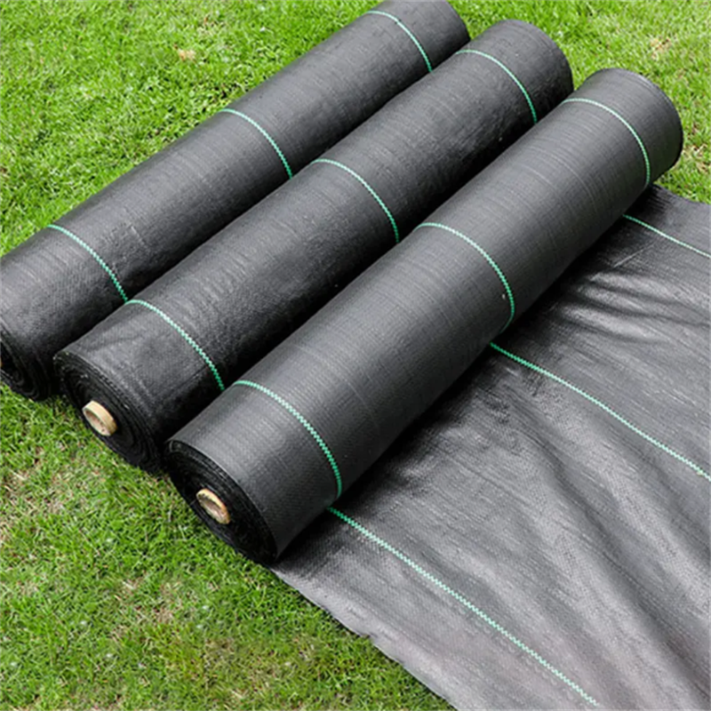90GSM 100G PP Polyethylene Woven Fabric Geotextile Weed Mat Barrier Ground Cover Woven Landscape Cloth