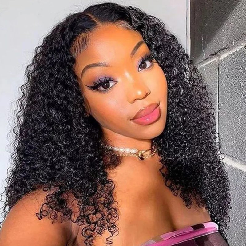 Double Drawn Human Hair Vietnamese Bob Wigs Human Hair Lace Front Brazilian 250 Density Curly Wig Sell Online