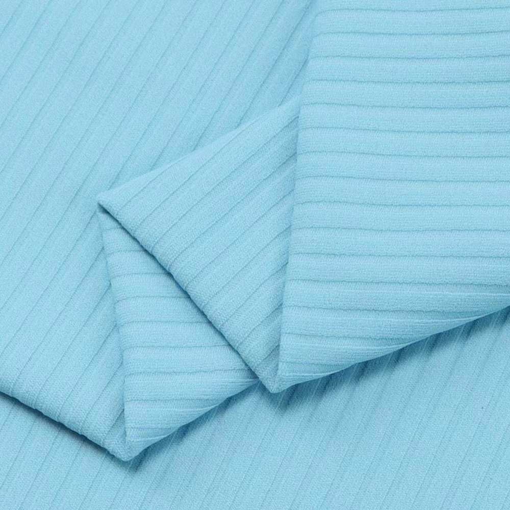 Factory Manufacture Nylon Elastic Fabric 77%Nylon 23%Spandex Knitted Fabric 2*1 Rib Fabric for Yoga Clothing Gym