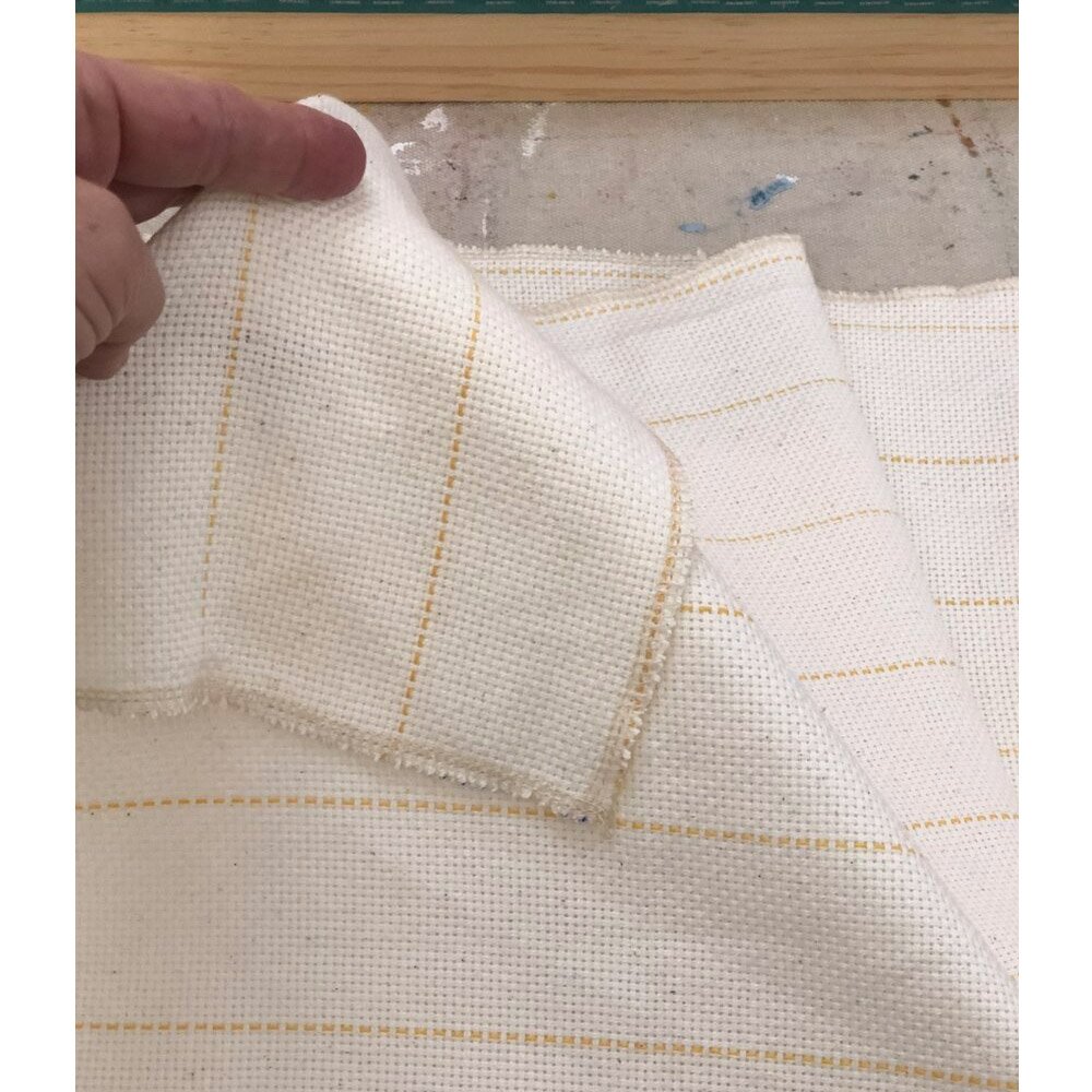 100 Virgin Polyester Monks Cloth Punch Needle Kit Tufting Fabric Yellow Guidelines Craft Kit Sustainable Reusable High Quality
