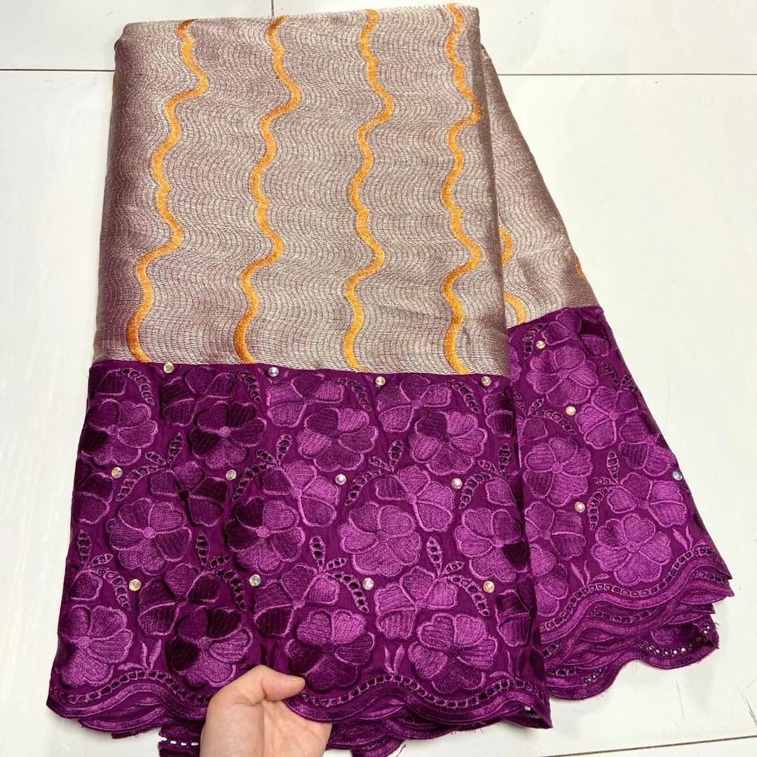 ACI New Arrival High Quality Swiss Voile Cotton Lace African Fabrics Embroidery 5 Yards Cutting Piece Custom Made Fabric