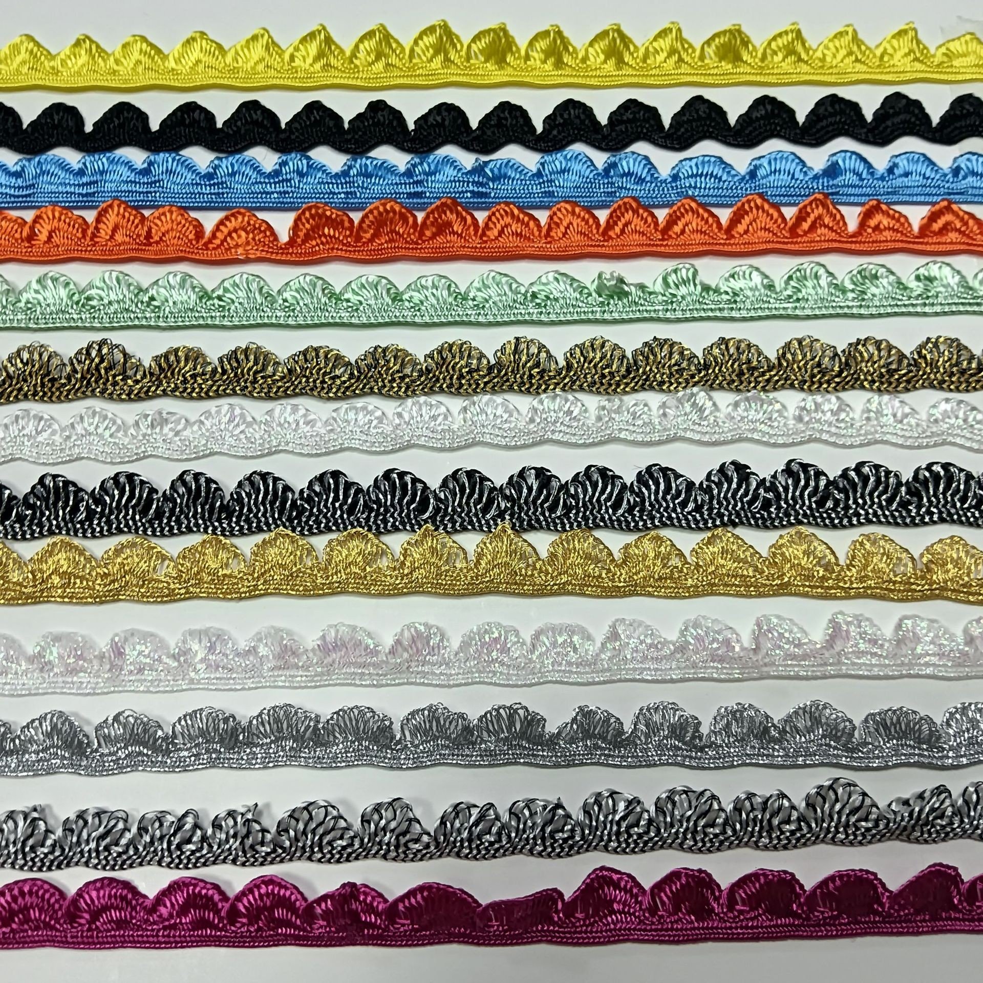 Factory Rayon 5mm Ric Rac Wholesale Ribbon For Garment Accessories Wave Zig Zag Shape Webbing Lace Trimmings