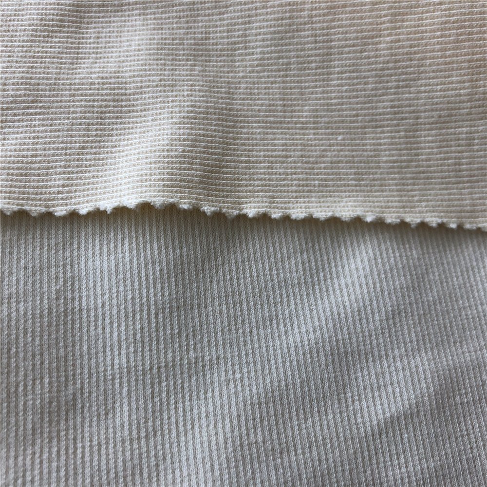 Organic cotton stretch rib fabric