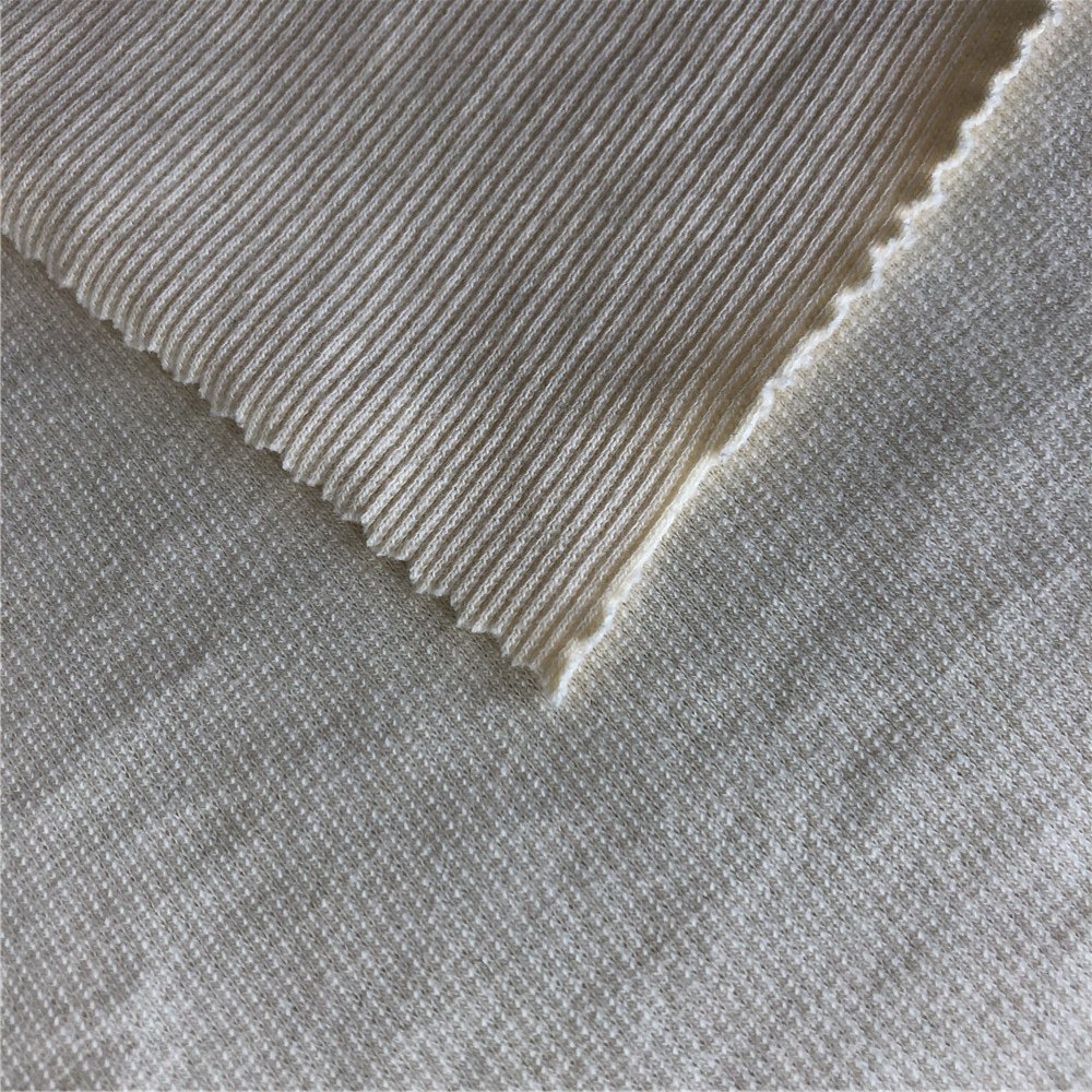 Organic cotton stretch rib fabric