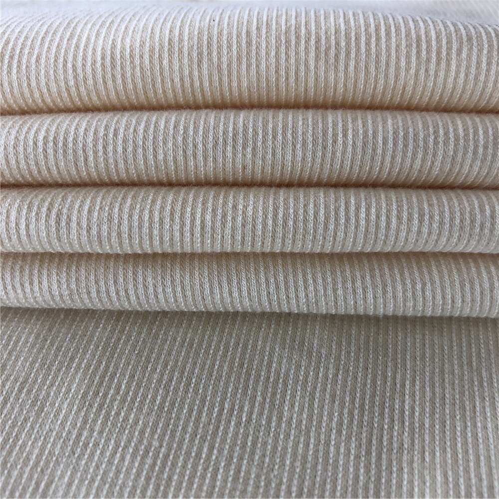Organic cotton stretch rib fabric