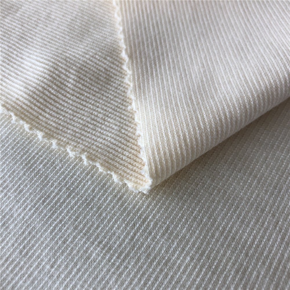 Organic cotton stretch rib fabric