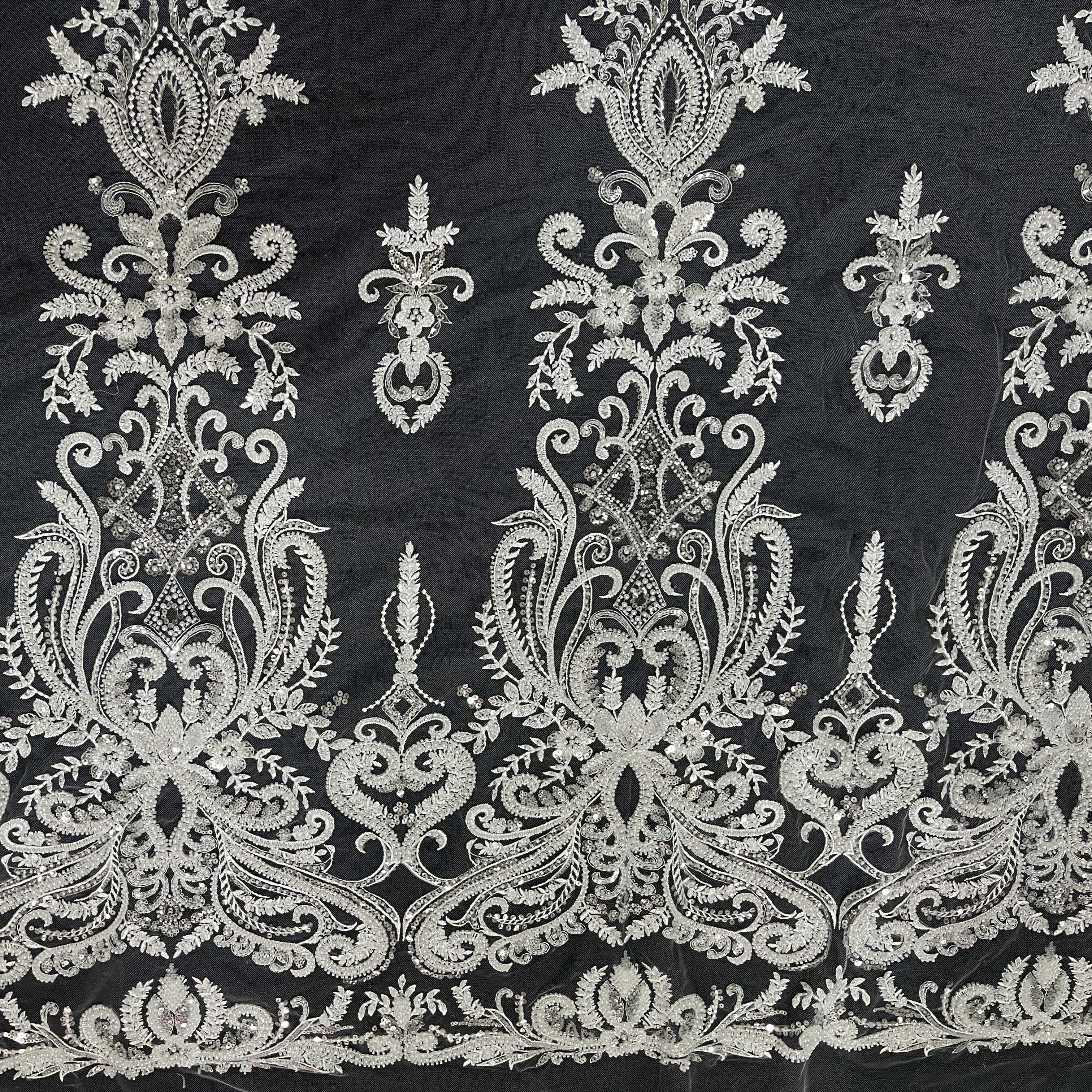 White lace fabric for wedding dress