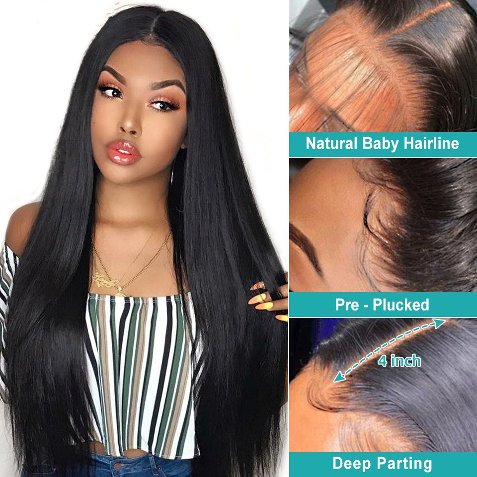 Transparent Wigs Human Hair Lace Front Brazilian, Bone Straight Virgin Human Hair Lace Front Closure Wig Vendors, Hair Human Wig