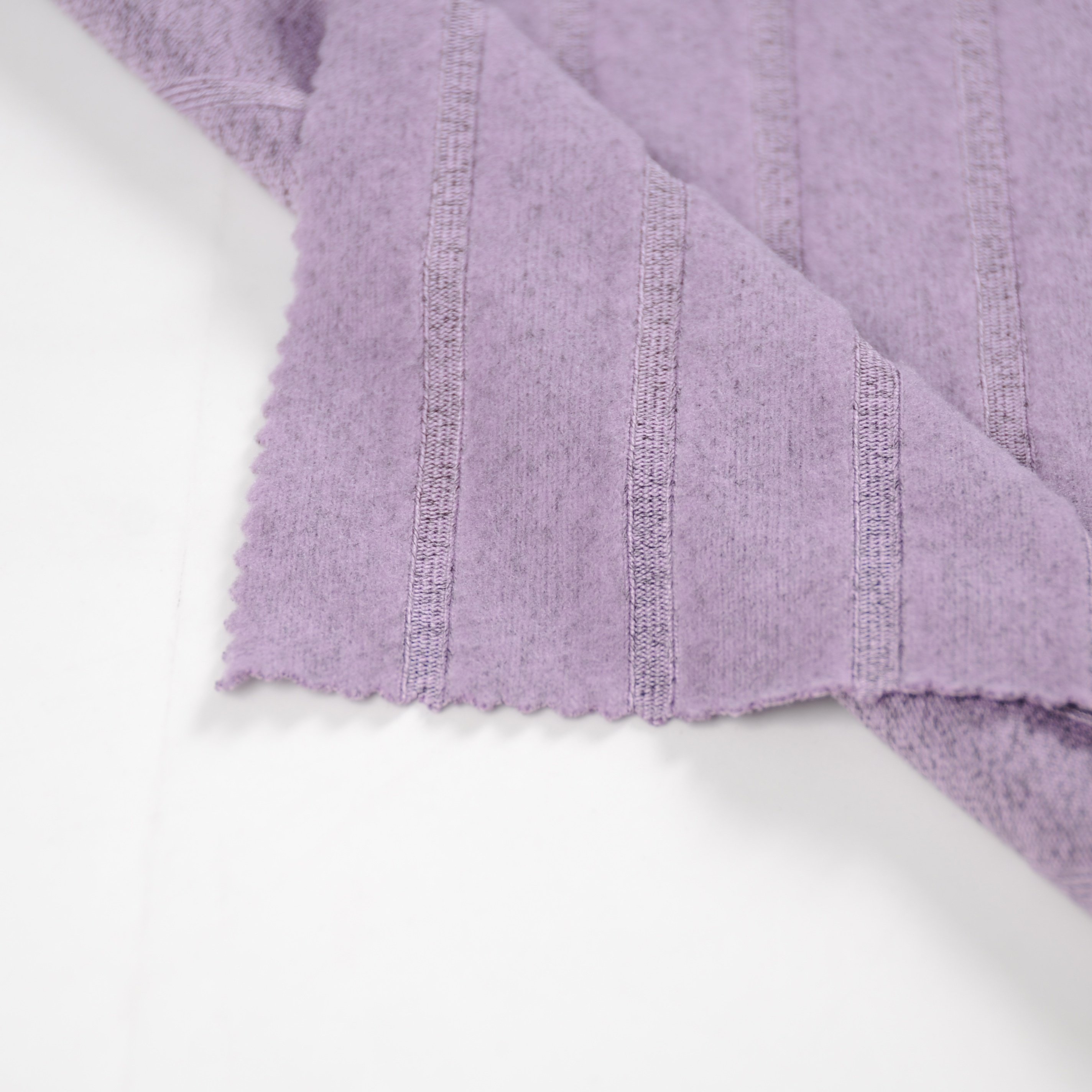 HIGH QUALITY CHEAP PRICE POLYESTER SPANDEX LOOSE KNITTED RIB WITH FACE SIDE BRUSHED FABRIC FOR GARMENT SWEATER