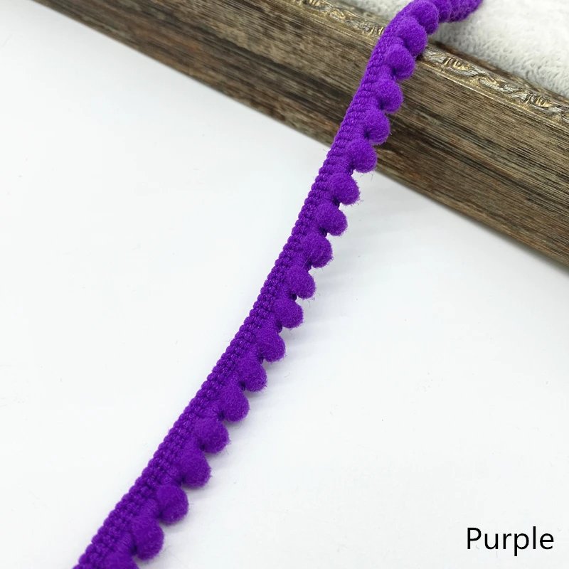 Pom Trim Ball 11 mm Pompom Fringe Ribbon Sewing Lace Kinted Fabric Handmade Craft Accessories