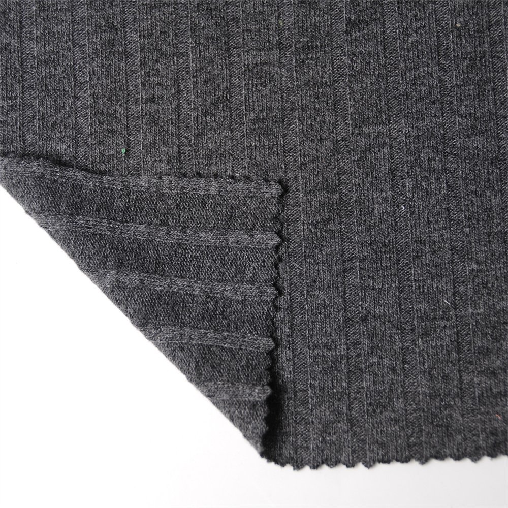 GOOD QUALITY T/R SPANDEX FLANNEL 8*4 RIB PD FOR SWEATER