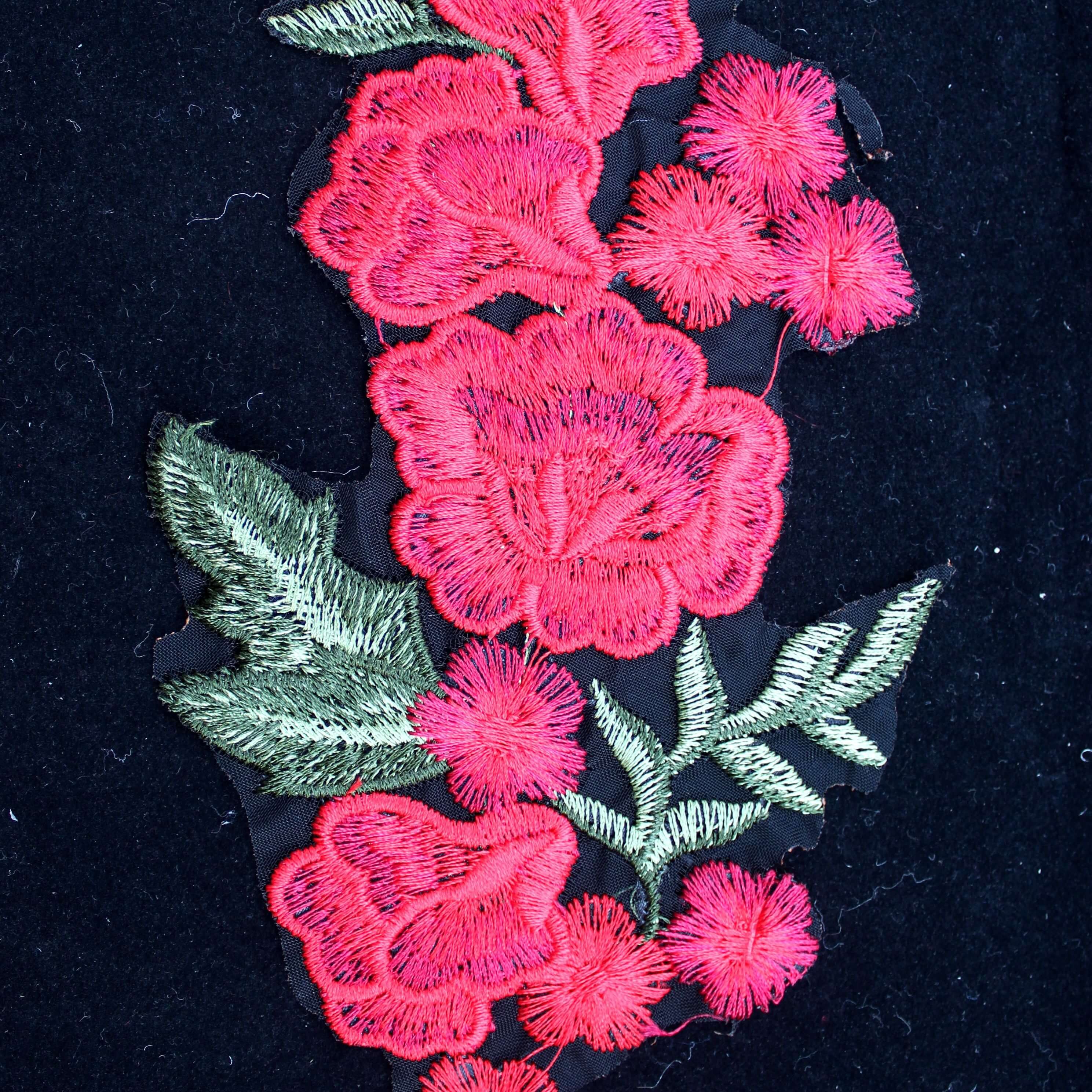 Zeal New Arrival Cotton Polyester Rose Flower Embroidery Applique Patches Fashion Sew Patches Jeans Neckline Bust Dress Custom