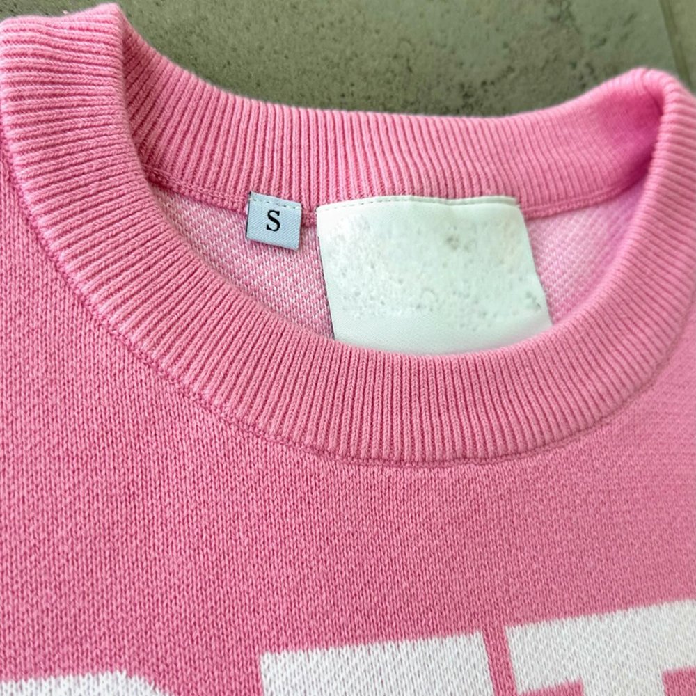 Custom Knit Jersey Ribbed Short Sleeve Sweater Cropped Boxy T Shirt Vintage Baseball Knitted Jersey