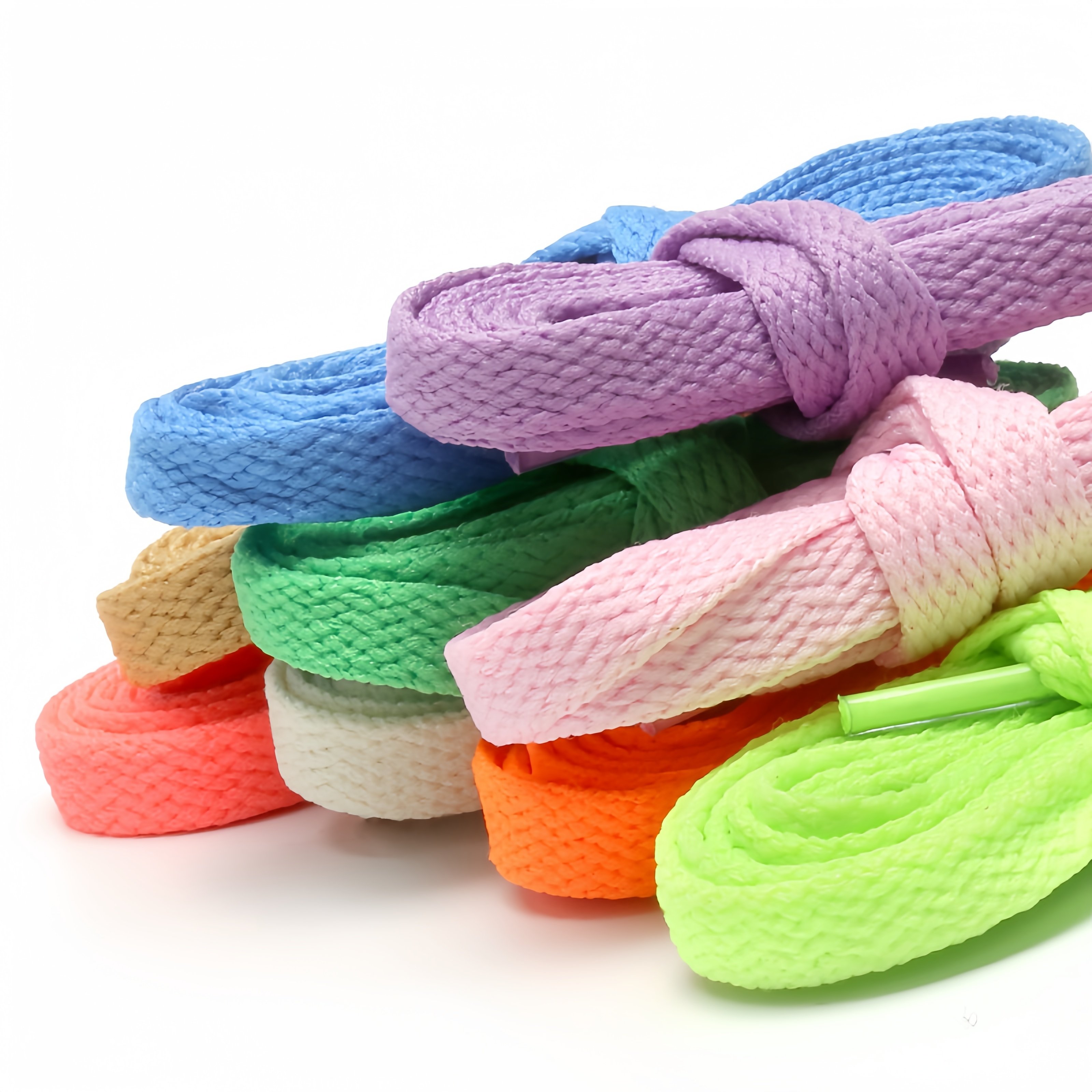 8mm custom shoe laces colorful polyester thick flat elastic shoelaces for sneaker shoe laces 57 COLOR