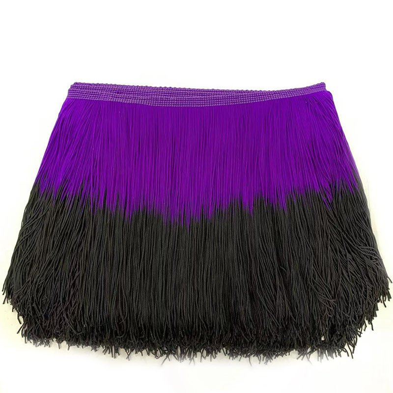 Width 20 cm Chinlon 2 Color Two Tone Vertical Latin Dress Fringe Tassel Lace Trim For Clothing Accessories Home Textiles Curtain