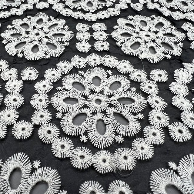 TUTON mode aangepaste haak nylon netto kant geborduurde jurken en ondergoed