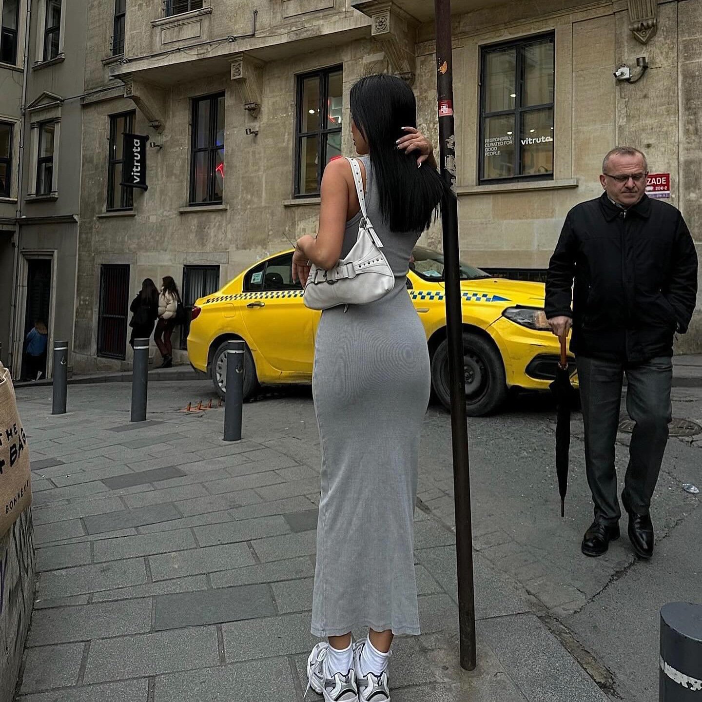 Summer Off-Shoulder Slim-Fitting Pure Color Ribbed Vest women Dress Minimalist Style Sexy Hip-Wrapping Long Skirt for Inner Wear