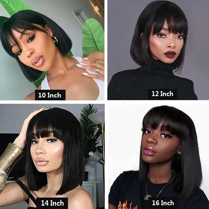 Wholesale Brazilian Human Hair Bob HD Lace Wig Best Frontal Deep Wave Straight Wig with Natural Hair Original Design