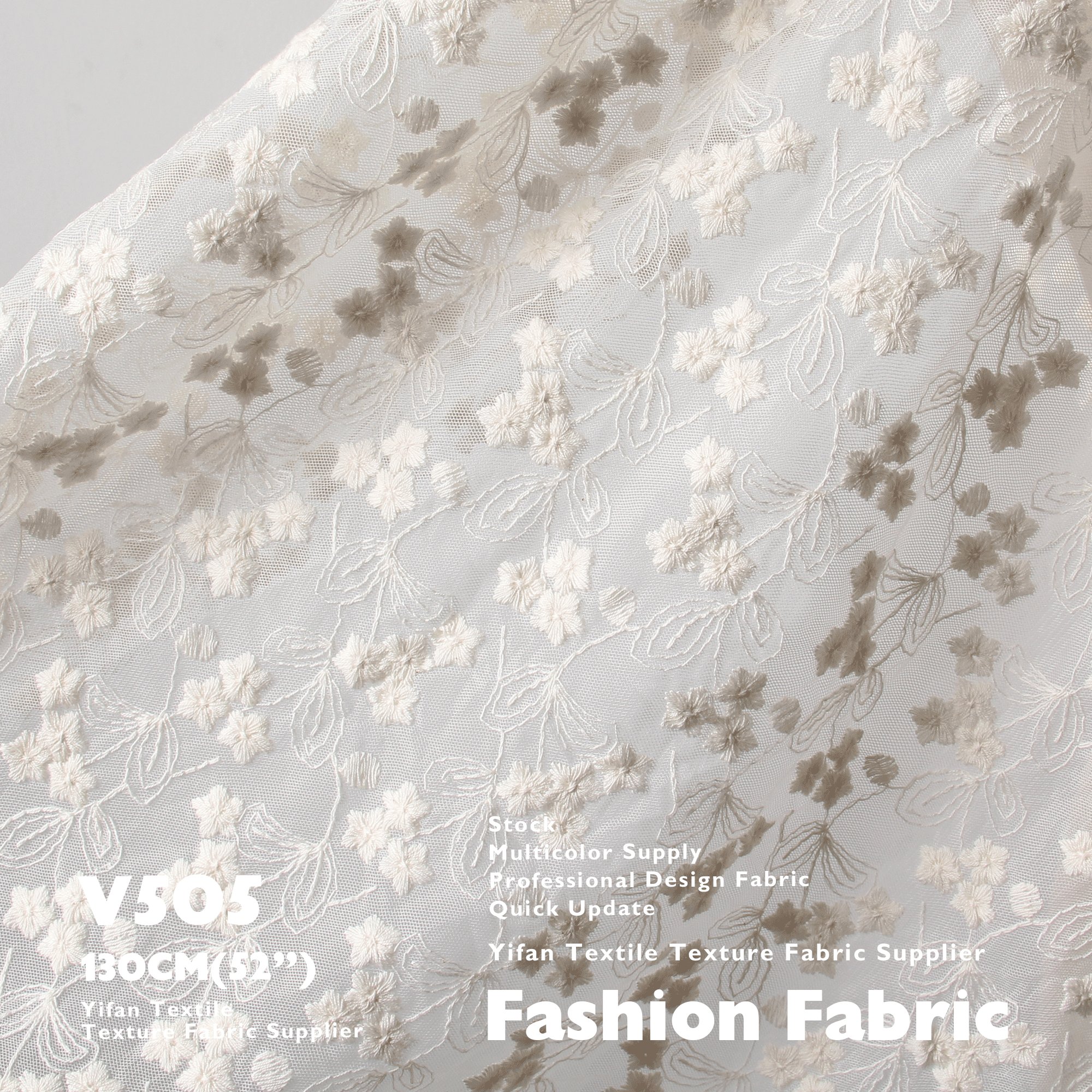 Design Exquisite Small Daisy Cotton Embroidery Fabric For Tablecloth Shirt Camisole Children's Clothing Dress