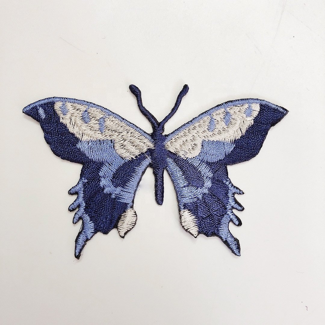 Multi colors embroidered butterfly lace applique patch iron on LT2663A