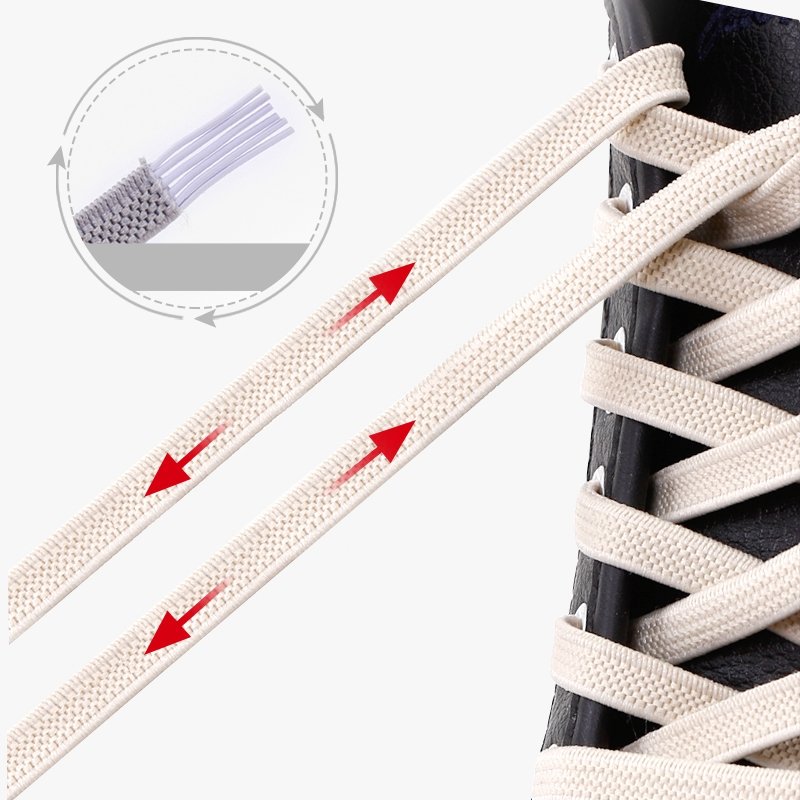 high quality custom reflective color Aglets flat elastic rope no tie magnetic thick cordones curly silicone round shoe laces