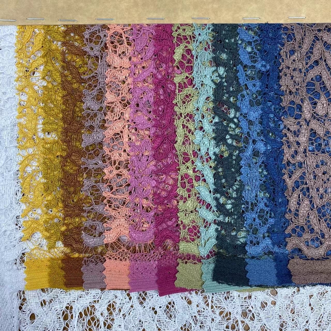 100% polyester lace fabric,Flower lace embroidery fabric, wedding dress lace fabric for women ,Soft,Multi-color custom,wholesale