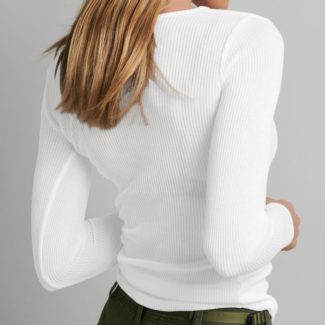 DAMOCHIC High Quality Fall Knitted Tops Solid Color Tight Stretch Tshirt Full Sleeve Ladies Y2K Autumn Basic Ribbed T Shirt 2023