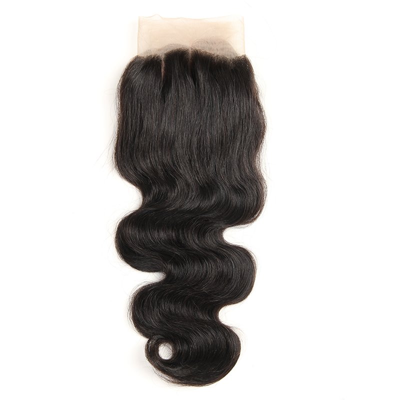 Wholesale Top Quality Virgin Human Hair 2x6 4x4 5x5 6x6 7x7 Swiss Lace Body Wave Lace Closure Hair Piece with Natural Hairline