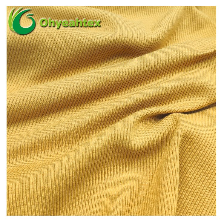 58% Cotton 39% Modal 3% Spandex 2*2 Rib Knit Fabric For Apparel
