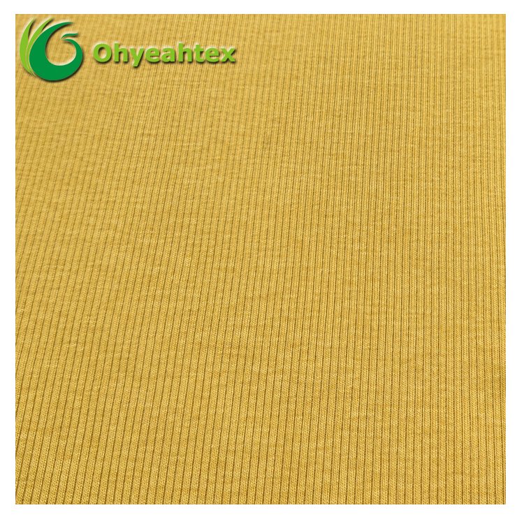 58% Cotton 39% Modal 3% Spandex 2*2 Rib Knit Fabric For Apparel