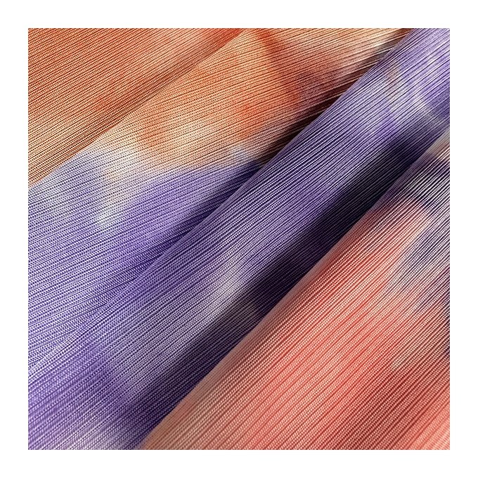 Dress Rib Fabric Direct Factory Price Poly Span Printed Rib 2x2 Ribbed Floral Polyester 7 Spandex 93 Free Stretch Fabric Knitted