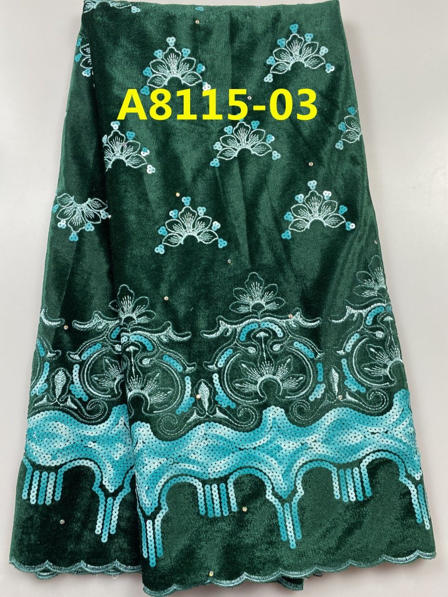 ACI African Velvet Lace Fabric With Sequence Soft Quality African Lace Fabric 2023 New Design Custom Made